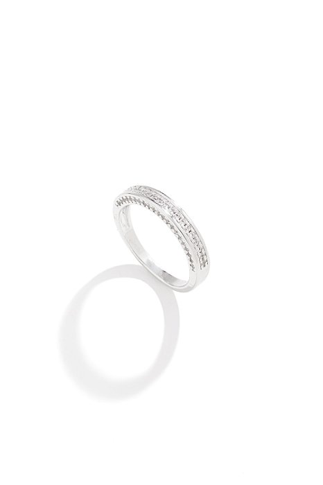 Aliança Cravejada Lateral Zircônias