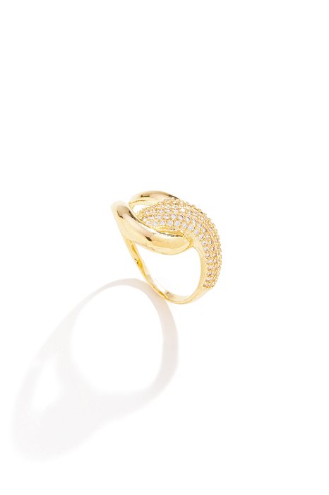 Anel Entrelaçado Zircônias