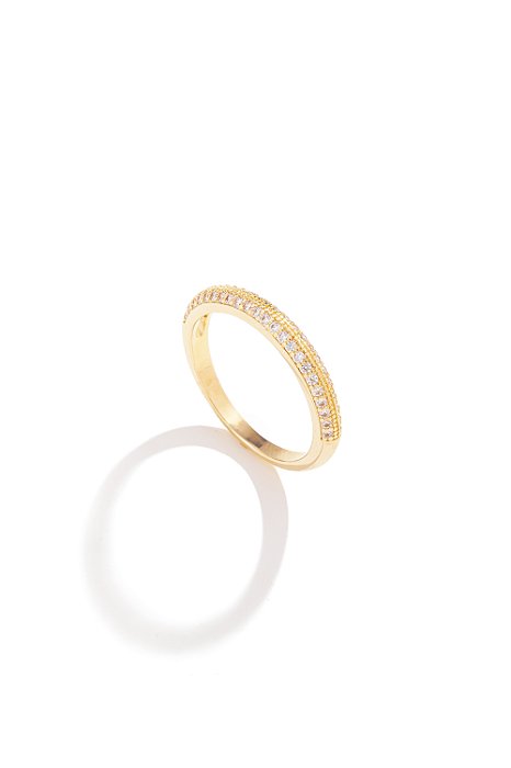 Aliança com Filete Zircônias