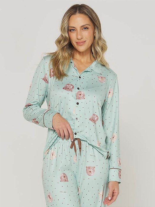 Pijama Feminino Longo Aberto 0339
