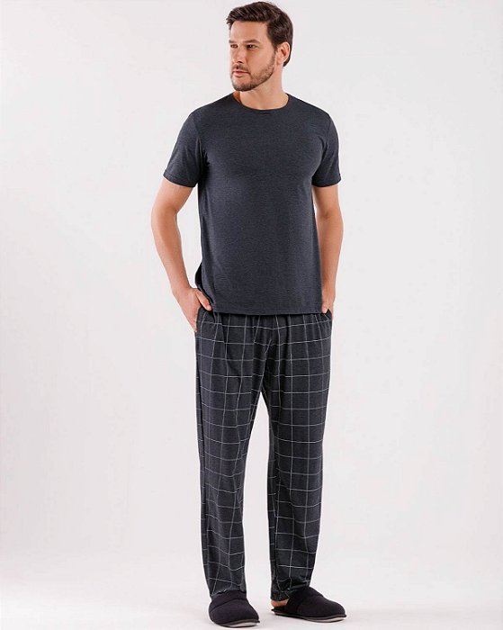 Pijama Masculino Manga Curta com Calça 30112