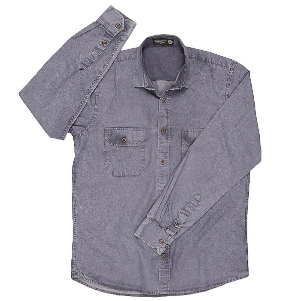 Uni Camisas Slim - Bolsos com Lapela