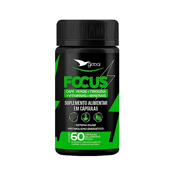 Focus – Café Verde + Tirosina + Vitaminas + Minerais