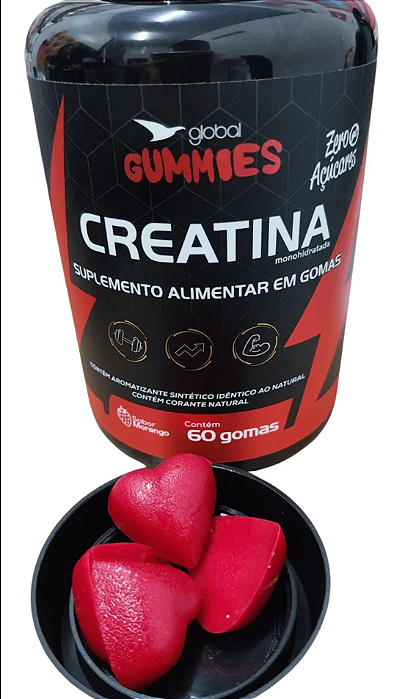 Creatina Sabor Morango 60 Gomas - Lançamento