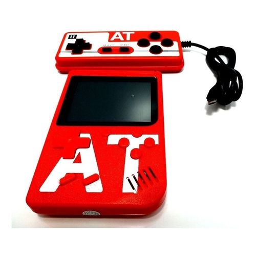 Mini Game Boy Portátil Sup Led 3'' com Controle - Vermelho