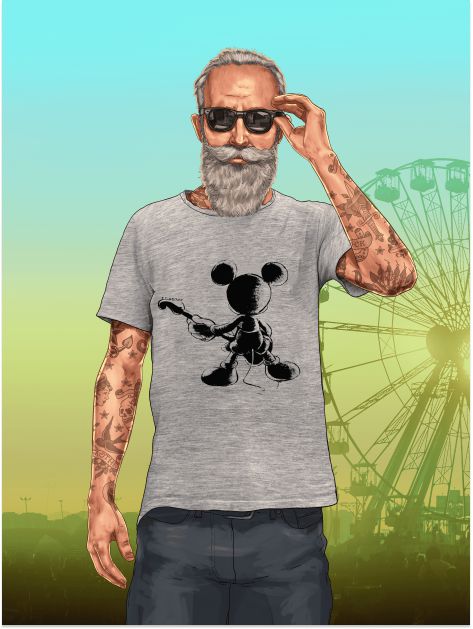 Camiseta Mickey Masculina Mescla Rock in Rio