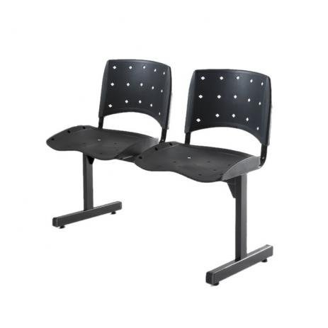 Longarina de 2 lugares  Ergoplax  Preta