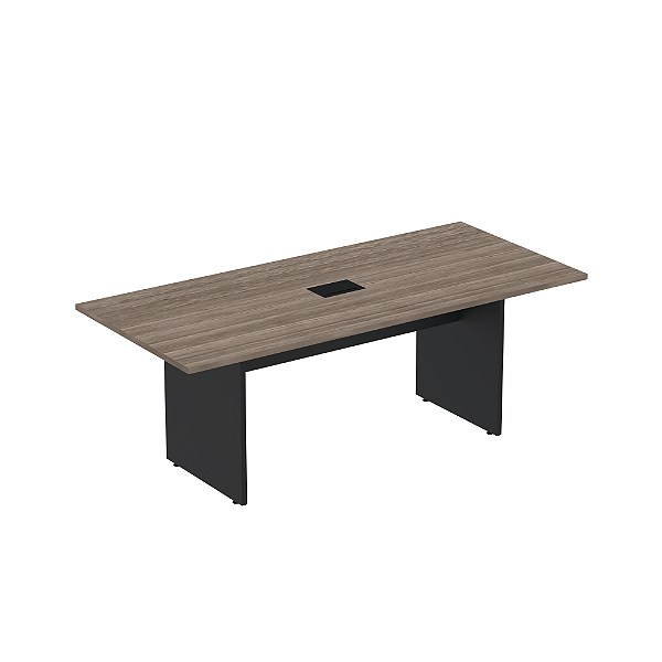 Mesa Reunião Pé Painel Retangular com Power Box 2,60x1,20cm
