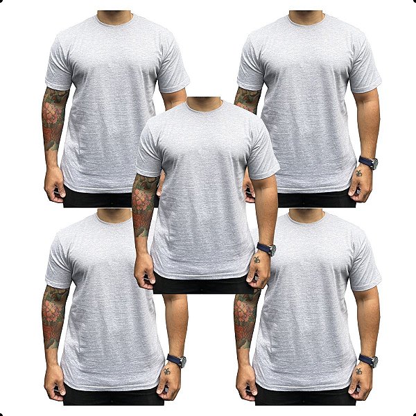 Kit Oorun 5 Camisetas Básicas (5x Cinzas)