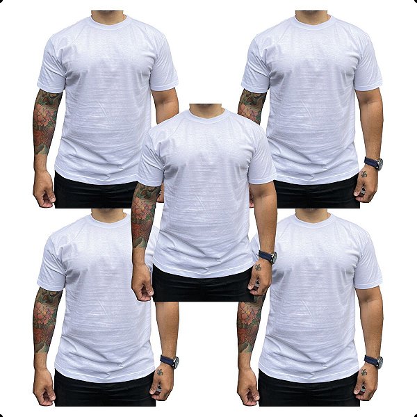 Kit Oorun 5 Camisetas Básicas (5x Brancos)