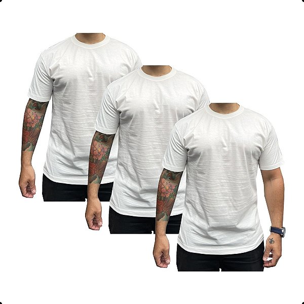 Kit Oorun 3 Camisetas Básicas (3x Off White)