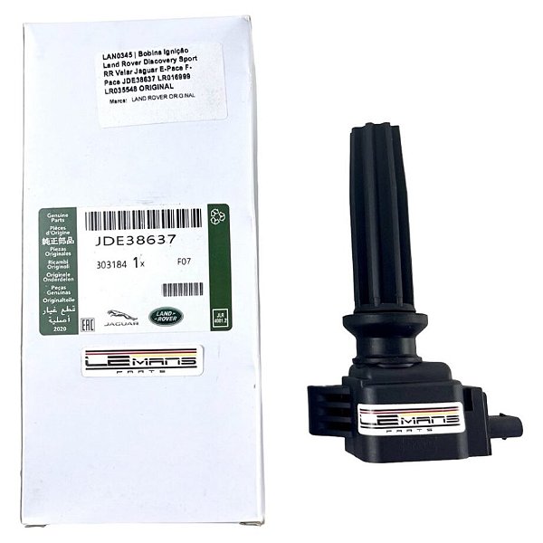 Bobina Ignição Land Rover Discovery Sport RR Velar Jaguar E-Pace F-Pace JDE38637 LR016999 LR035548 ORIGINAL