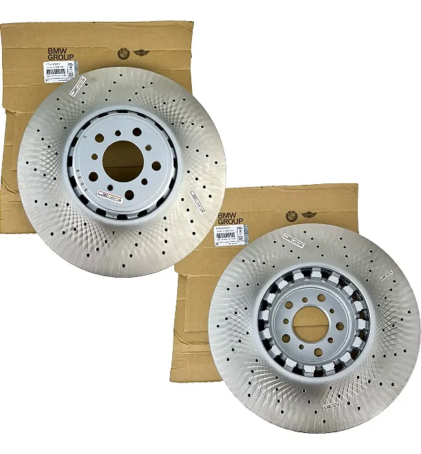 Par Discos Freio Dianteiros Bmw X5 X6 M Sport 2014 Á 2019 34112284902 34112284901