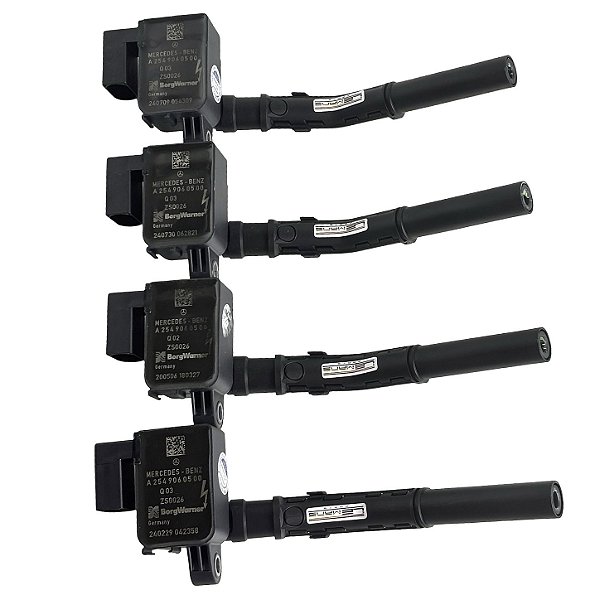 Kit 4 Bobinas Ignição Motor Mercedes C200 C300 GLC300 2021 2022 2023 2024 2025 2026 A2549060500 A2549060400 A2549061400
