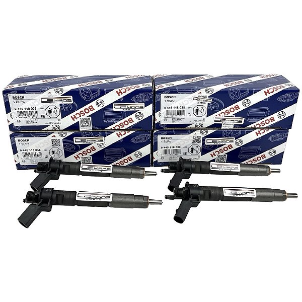 Kit 4 Bicos Injetores Combustível Bmw 3.0 Disel X5 X6 X7 2016 2017 2018 2019 2020 2021 2022 2023 13538571563 BOSCH