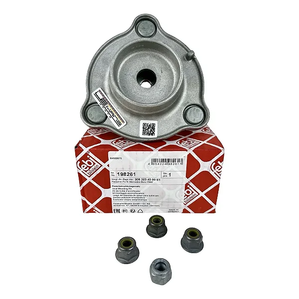 Coxim Amortecedor Dianteiro Sem Rolamento Mercedes EQE300 SL63 AMG 2022 2023 2024 2025 2026 2063234200S1 198261 FEBI