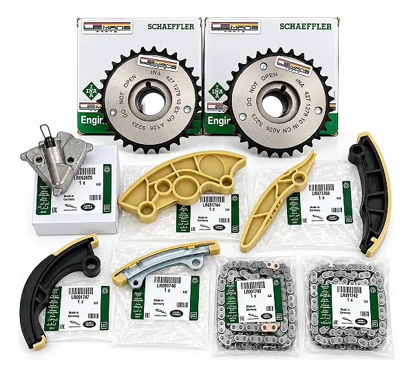 Kit Corrente Polias Jaguar E-Pace F-Pace XE Land Rover Evoque Velar LR091740 LR091759 LR091760