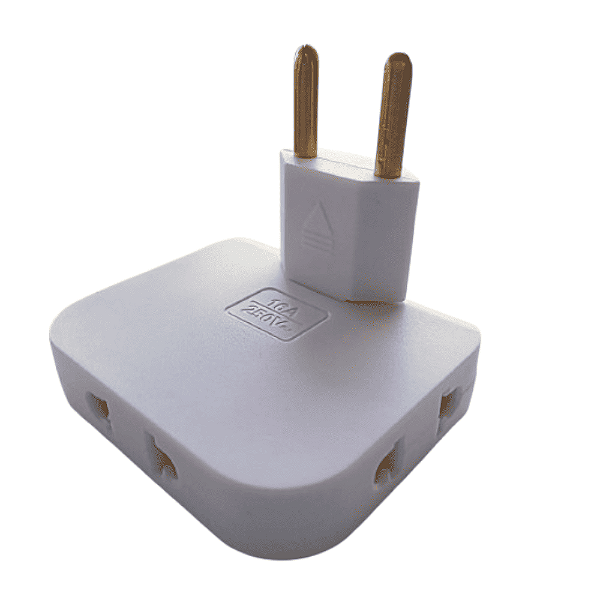 Adaptador de tomada 4,8 mm entrada 2 pinos 16 A universal