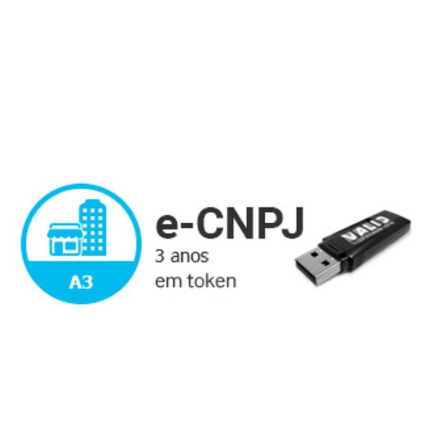 E-CNPJ A3 DE 3 ANOS EM TOKEN