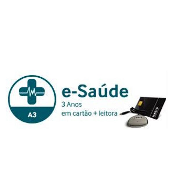 E-SAÚDE A3 DE 3 ANOS EM  CARTÃO + LEITORA