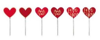 Pick Decorativo para Doces - 12 unidades - Cromus Festa Romântica - Rizzo