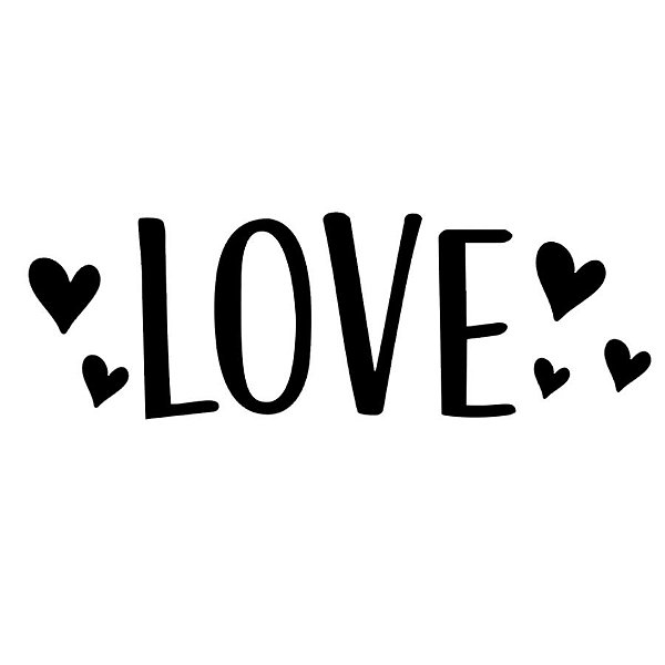 Transfer Para Balão Lettering - Love Coração - 01 Unidade - Rizzo Balões
