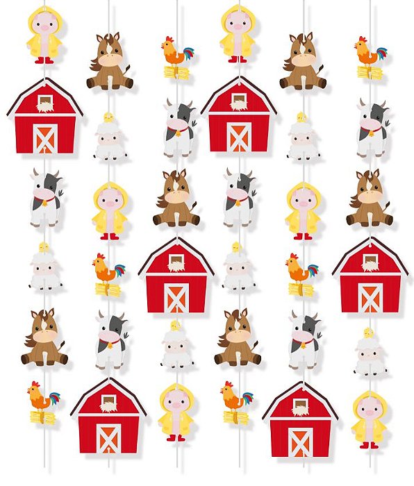 Cortina Decorativa Festa Fazendinha - 06 unidades - Cromus - Rizzo