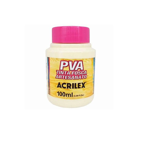 Tinta Fosca PVA 100ml - Palha - 1 unidade - Acrilex - Rizzo