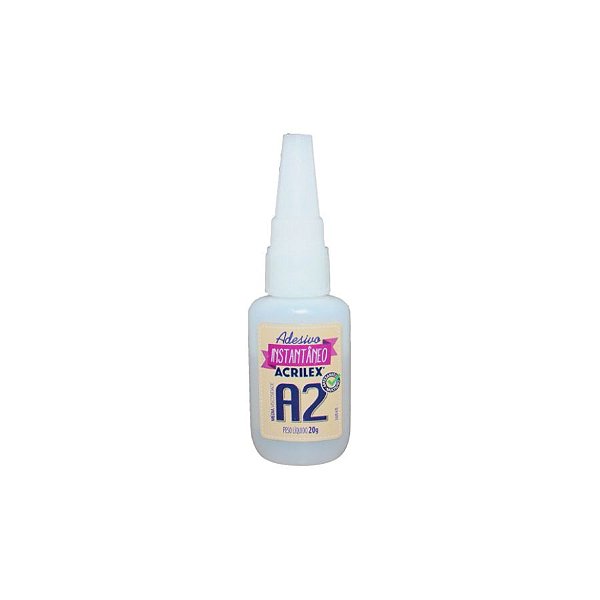 Adesivo Instantâneo A2 Média Viscosidade 20g  - 01 unidade - Acrilex - Rizzo