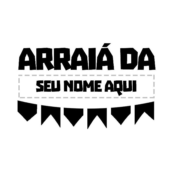 Transfer Personalizado Para Balão Lettering -  Arraiá Seu Nome - 01 Unidade - Rizzo
