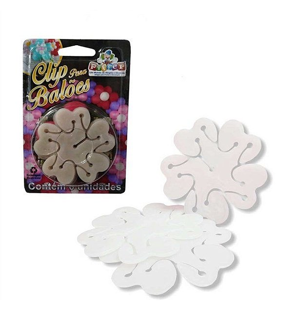 Clip para Balões - 06 Unidades - Piffer - Rizzo Balões