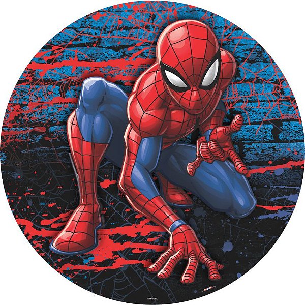 Painel Sublimado Redondo em Tecido Homem Aranha 1,55m -01 unidade - Piffer- Rizzo