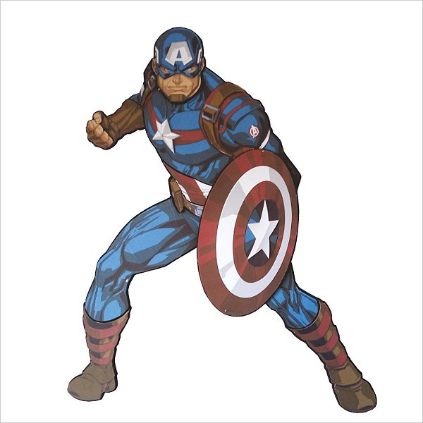 Painel Decorativo em EVA -Vingadores- Capitão América -01 unidade - Piffer-  Rizzo