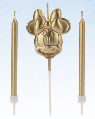 Vela Minnie Rosto Dourada Disney  - 1 unidade - Rizzo