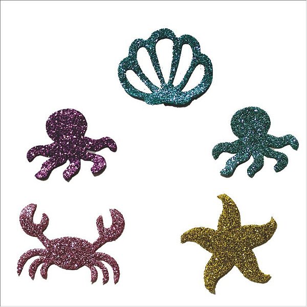 Aplique Glitter Sereia - Fundo do Mar em EVA - 01 unidade - Piffer - Rizzo