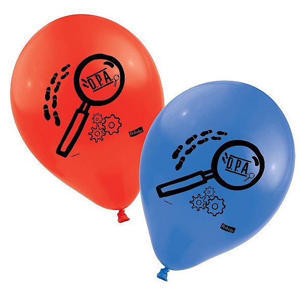 Balão Festa DPA Detetives do Prédio Azul - 25 unidades - Festcolor - Rizzo Balões