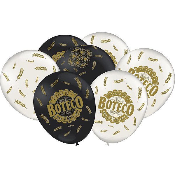 Balão Festa Boteco - 25 unidades - Festcolor - Rizzo Festas