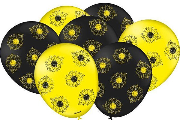Balão Festa Girassol - 25 unidades - Festcolor - Rizzo Balões