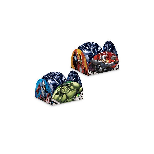Porta Forminha para Doces - Avengers Animated - 50 unidades - Regina -