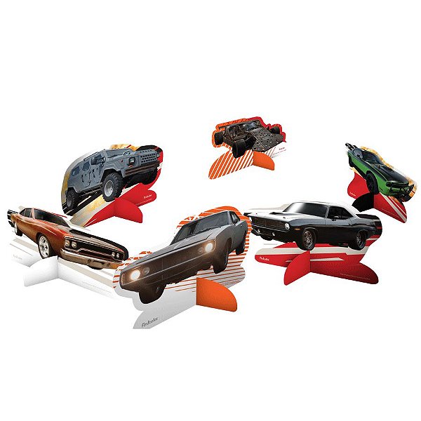 Decoração de Mesa Festa Velozes e Furiosos - 8 Unidades - Festcolor - Rizzo