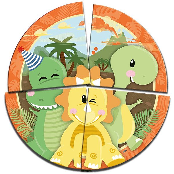 Painel Decorativo Festa Dino Baby - 1 Unidades - Festcolor - Rizzo