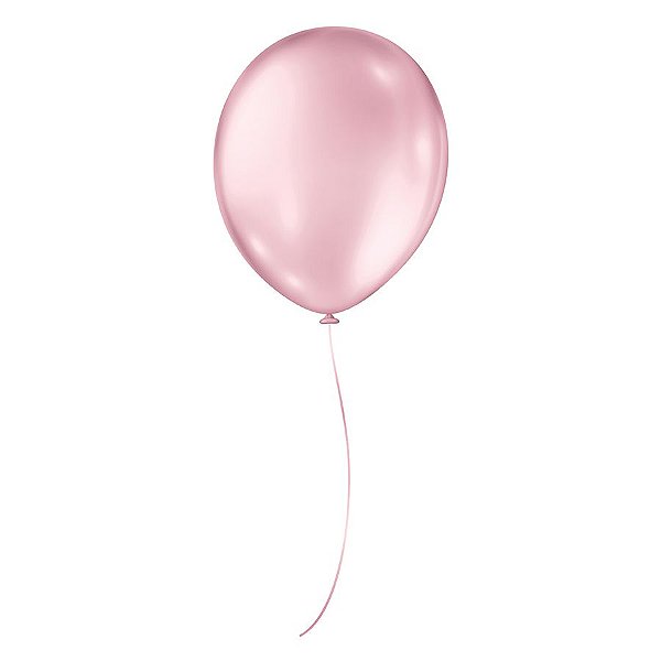 Balão de Festa Látex Perolado - Rosa Claro - 25 Unidades - Balões São Roque - Rizzo Balões