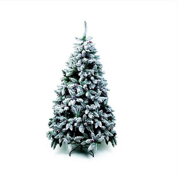 Árvore de Natal Mont Blanc Nevada Verde 1,50m - 01 unidade - Cromus Natal - Rizzo Embalagens