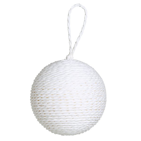 Kit Bolas Cordas Branca 10cm - 04 unidades - Cromus Natal - Rizzo Balões