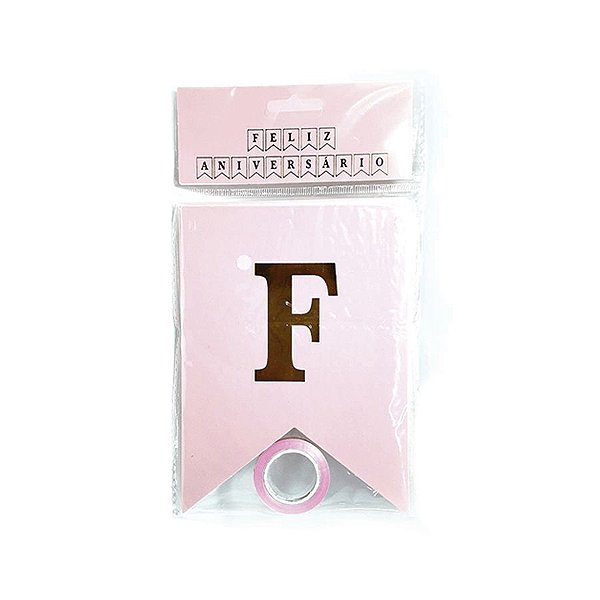 Letras Decorativas Feliz Aniversário Rosa - 1 Unidade - YOSS - Rizzo