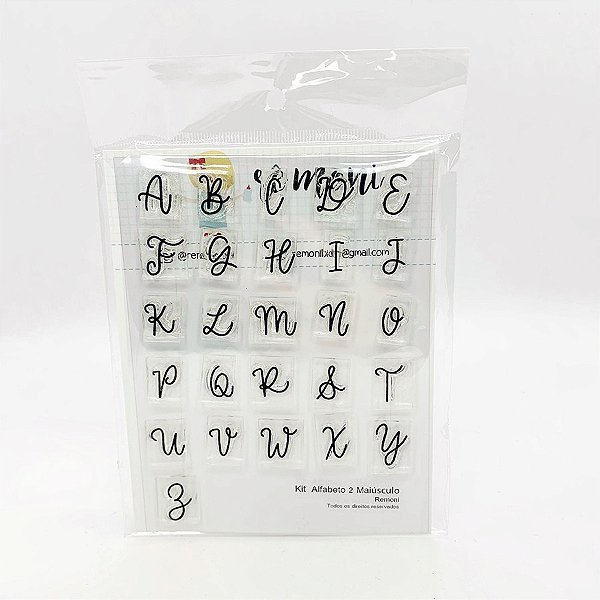 Carimbo Alfabeto 2 - 1 Kit com 26 Peças - Lilipop Carimbos - Rizzo
