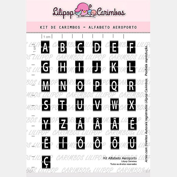 Carimbo Alfabeto Aeroporto Cod 31000008 - 01 Unidade - Lilipop Carimbos - Rizzo