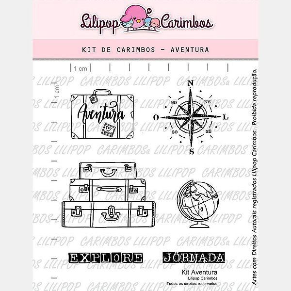 Carimbo Aventura Cod 31000028 - 01 Unidade - Lilipop Carimbos - Rizzo