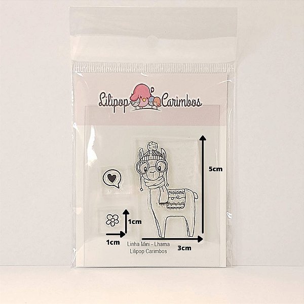 Carimbo Mini Lhama Cod  ref. 31000013 - 01 Unidade - Lilipop Carimbos - Rizzo