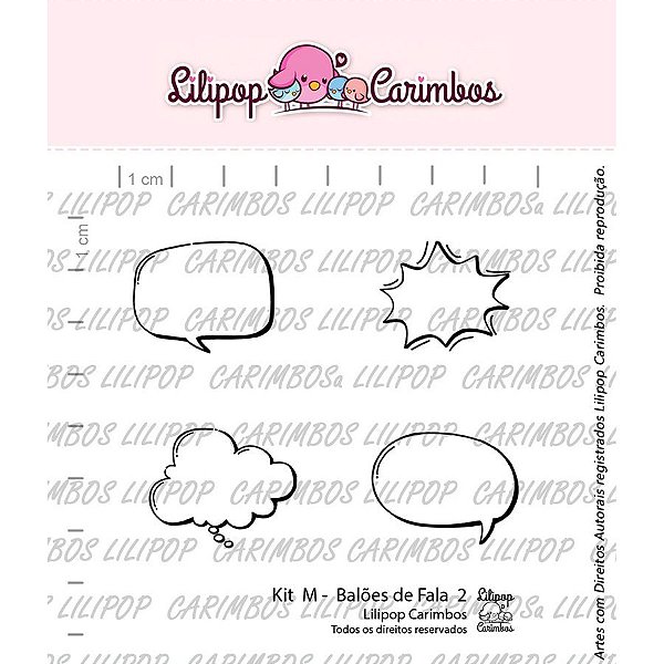 Carimbo M Balões de Fala 2 Cod 31000080 - 01 Unidade - Lilipop Carimbos - Rizzo